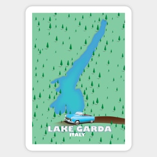 Lake Garda travel map Sticker